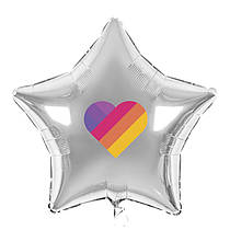 Наклейка для фольгованих кульок 18" "Likee" 14х13 см