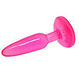 Анальна пробка на присосці Butt plug Pink, фото 4