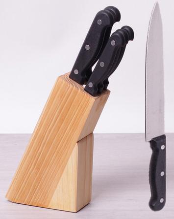 Набір кухонних ножів Kamille Iserlohn 5 ножів на дерев'яній підставці | HomeDreams