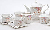 Чайний для чаювання на подаруноксервіз Spoleto-21 15 предметів на 6 персон, фарфор, 220мл | HomeDreams