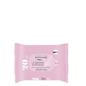 Byphasse Make-up Remover Wipes Milk Proteins All Skin Types Серветки очищаючі серветки 20 шт