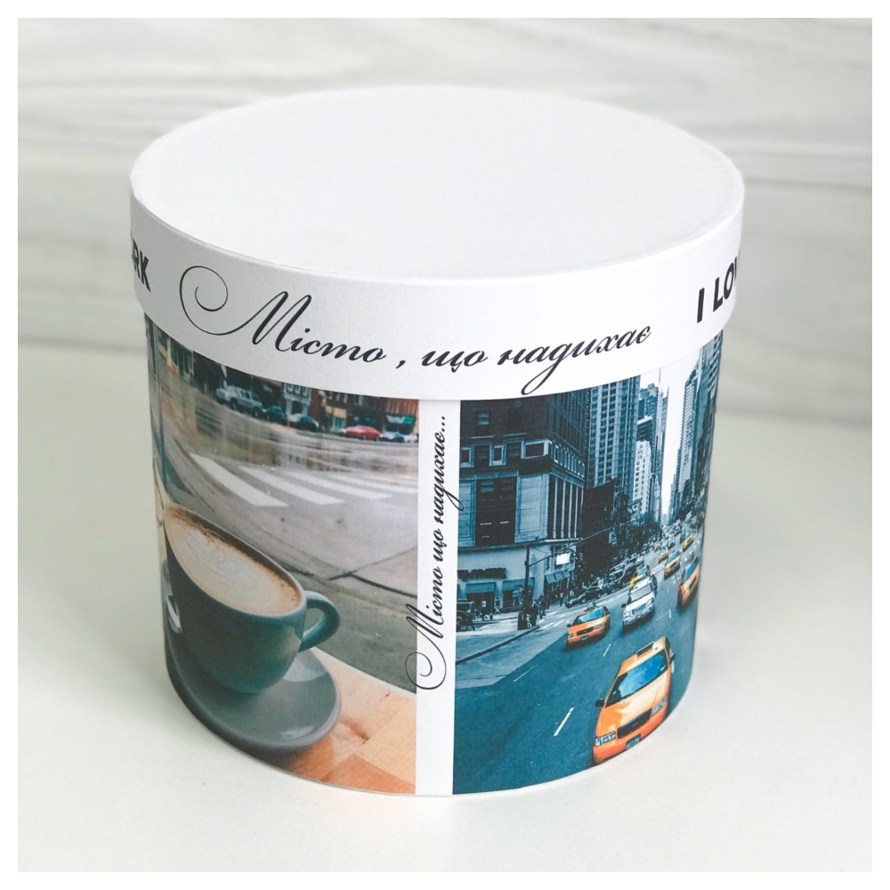 Капелюшна коробка "Нью Йорк" d16 h15