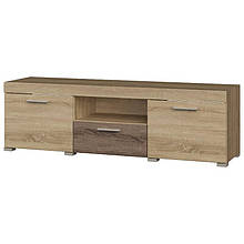 Тумба під телевізор у вітальню з ламінованої ДСП Британія 1500 Еверест Дуб Сонома + Трюфель