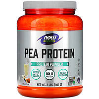 Гороховый протеин NOW Foods, Sports "Pea Protein" вкус ванильных ирисок (907 г)