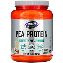 Гороховий протеїн NOW Foods, Sports "Pea Protein" смак ванільних ірисок (907 г)