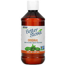 Рідкий цукрозамінник стевія NOW Foods "Better Stevia" оригінальний смак (237 мл)