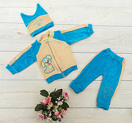 Дитячий костюм "Дружок" (велюр)рост 74-80 см хлопчик