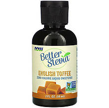 Рідкий цукрозамінник стевія NOW Foods "Better Stevia" смак англійської ірису (59 мл)