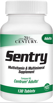 Вітаміни і мінерали 21st Century Sentry Multivitamin & Multimineral Supplement 130 Tabs, фото 1
