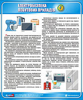 Стенд. Електробезпека побутових приладів. 0,5х0,6. Пластик