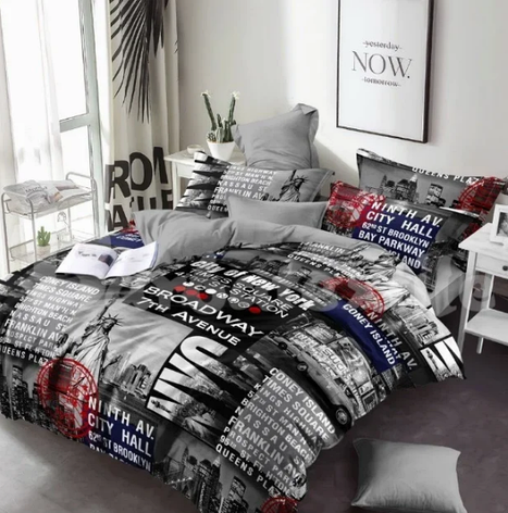 Сімейний комплект постільної білизни "Плейбой", фото 1