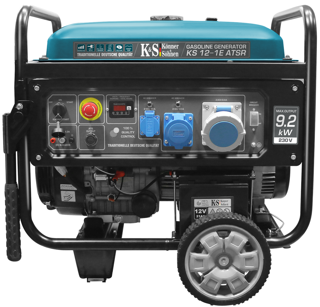 Генератор бензиновий Konner&Sohnen KS 12-1E ATSR (9,2 кВт), фото 1