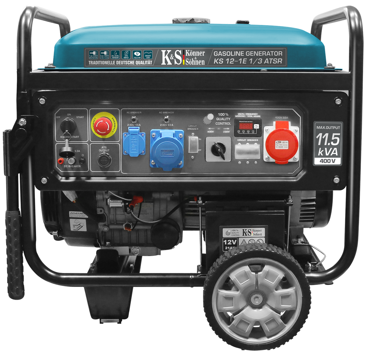 Генератор бензиновий Konner&Sohnen KS 12-1E 1/3 ATSR (9,2 кВт), фото 1