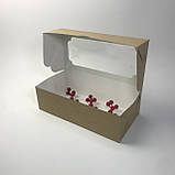 Коробка для рулетів і штоленів, 300*150*90 мм│НФ│, з вікном, крафт, фото 2