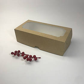 Коробка для рулетів і штоленів, 300*150*90 мм│НФ│, з вікном, крафт