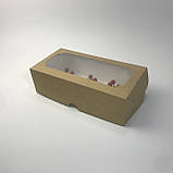 Коробка для рулетів і штоленів, 300*150*90 мм│НФ│, з вікном, крафт, фото 3