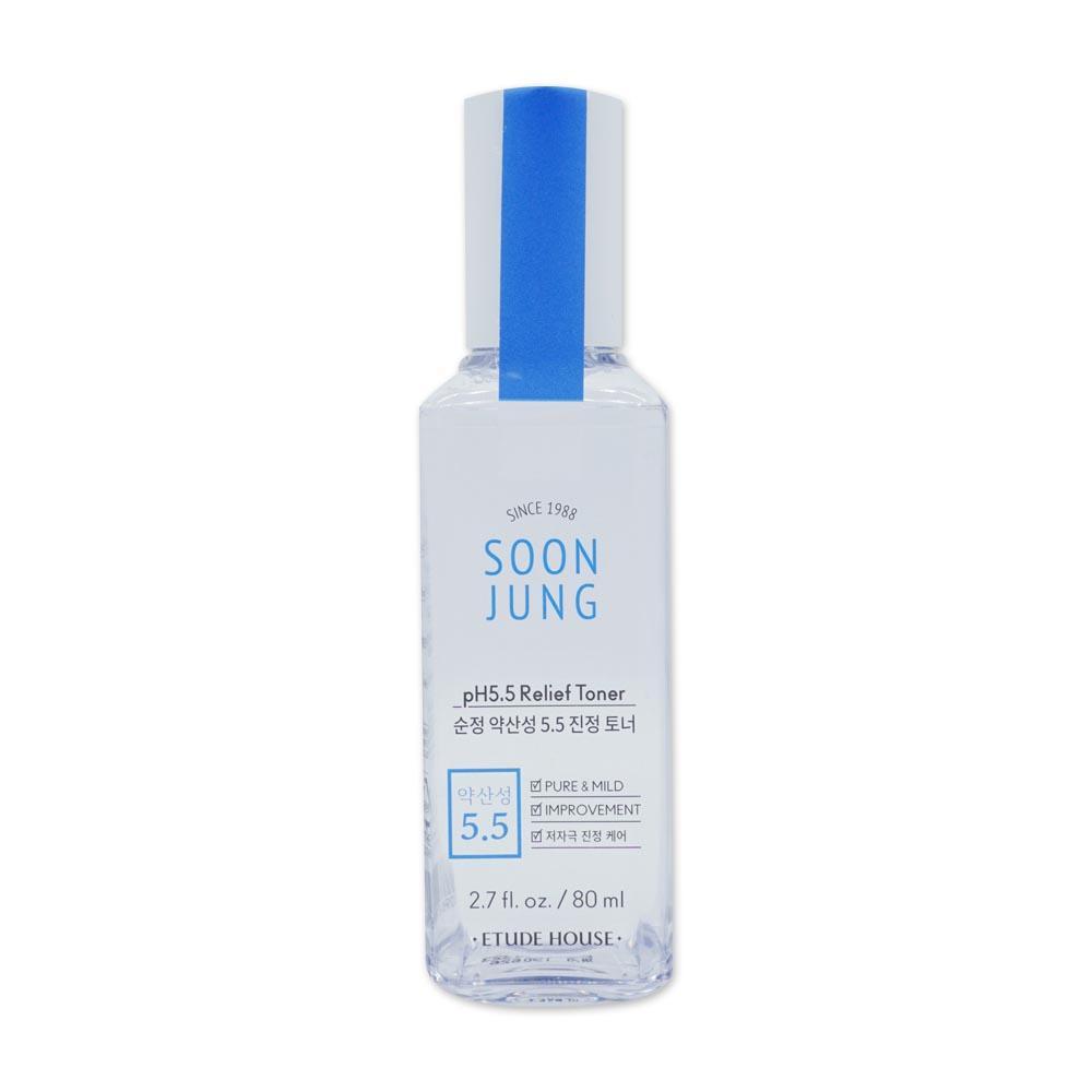 Заспокійливий тонер для обличчя Etude House Soon Jung PH 5.5 Relief Toner 80 мл, фото 1