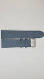 Синій ремінець для наручних годинників в стилі вінтаж VEGAN виготовлений з додаванням ананасового листа 22 мм, фото 2