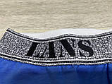 Труси міні шорти чоловічі "Lans" L07/034 (1шт в уп) колір блакитний з білою резинкою, фото 7