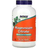 Цитрат магния NOW Foods "Magnesium Citrate" поддержка нервной системы, 400 мг (240 капсул)