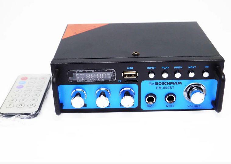 Підсилювач звуку BM AUDIO BM-600BT FM USB Блутуз + Караоке