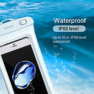 Водонепроникний чохол для телефону USAMS підводний кейс Waterproof YD007 6" (чорний), фото 8