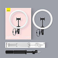 Селфи світло зі штативом 2в1 кільцева світлодіодна LED лампа набір блогера Baseus Live Stream Holdr-floor Stand, фото 10