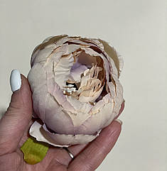 Головка півонії штучного 8 см запорошена троянда