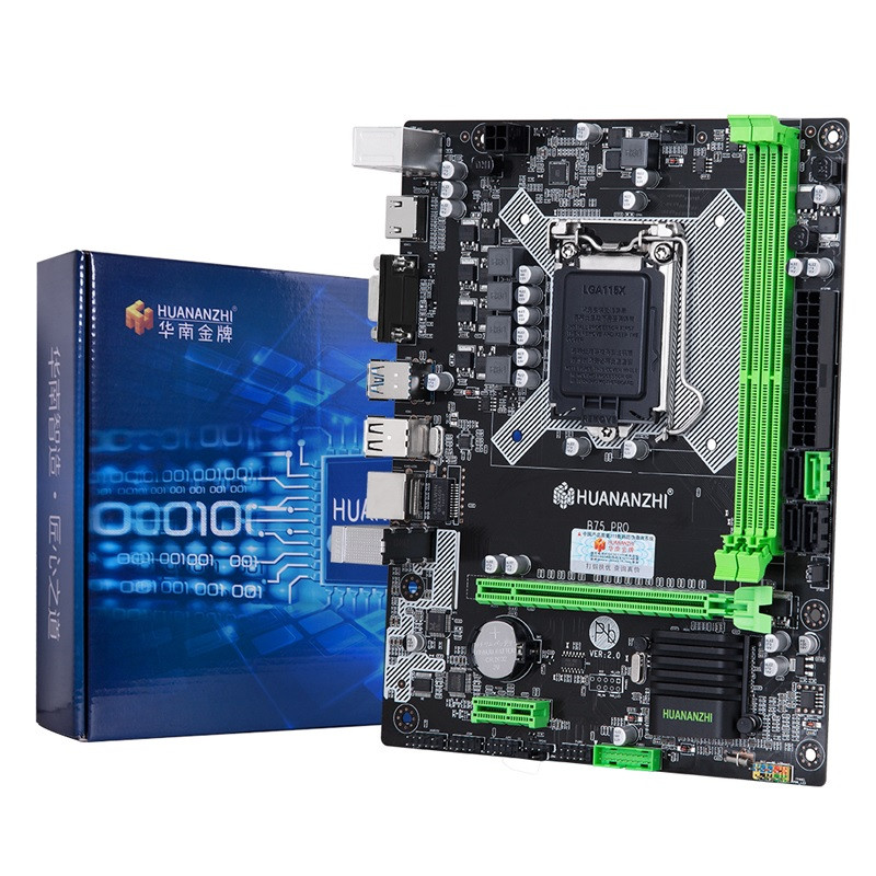 Материнська плата Huanan H61 Socket 1155 (s1155, Intel H61, PCI-Ex16) DVI/VGA/HDMI, фото 1