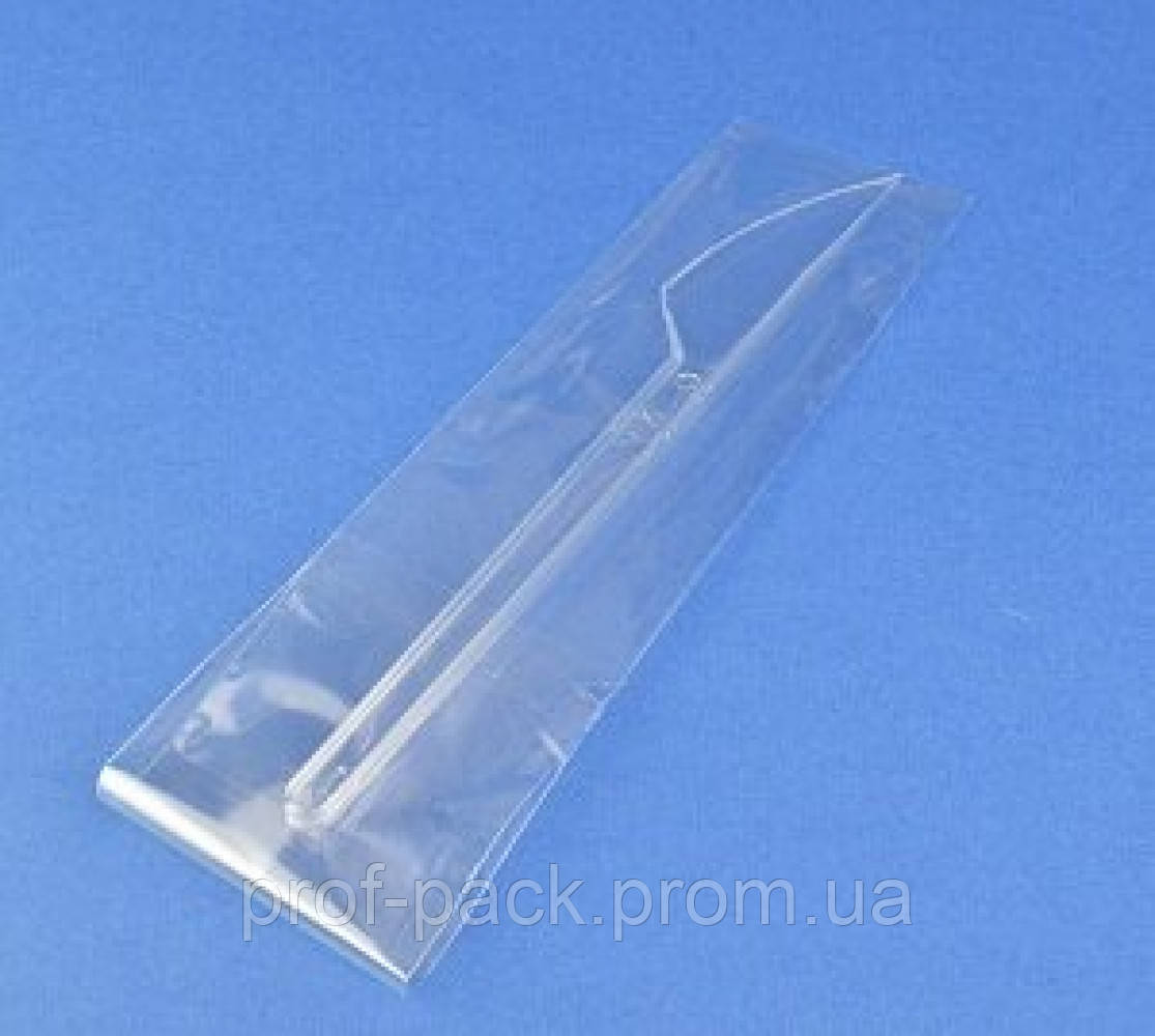 Нож пластиковый стеклоподобный прозрачный в индивидуальной упаковке 175 мм 1 шт - фото 1 - id-p26749457