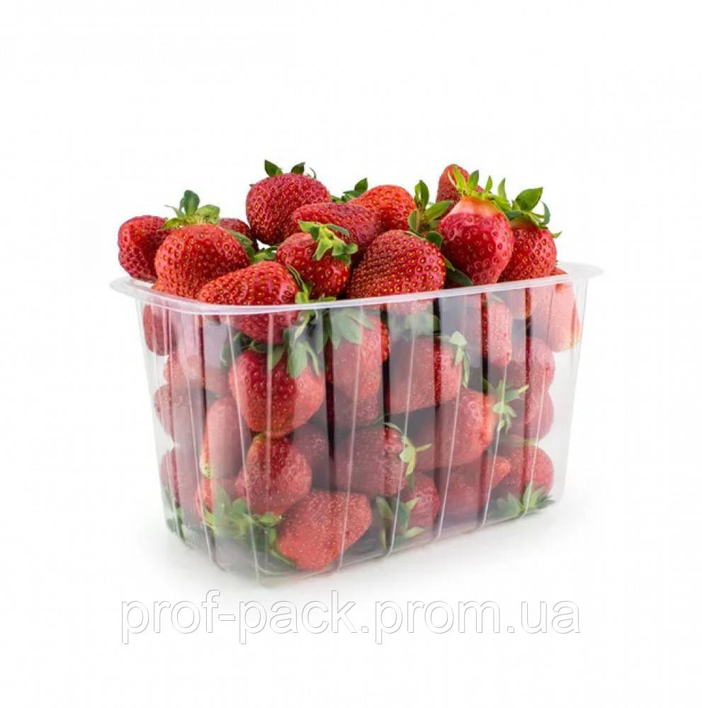 Упаковка для ягод, фруктов и овощей ПП-701 прозрачная 1000 г 190х114х114 мм 1000 шт/ящ - фото 1 - id-p254336294