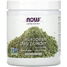 Європейська глина для обличчя NOW Foods, Solutions "European Clay Powder" (397 г)