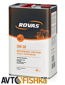Синтетична моторна олива Rovas 5W-30 4 л
