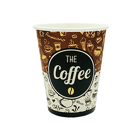 Стакан паперовий одношаровий The Coffee 250 мл. 50 шт.