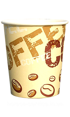 Стакан паперовий одношаровий Coffee coffee 250 мл. 50 шт.