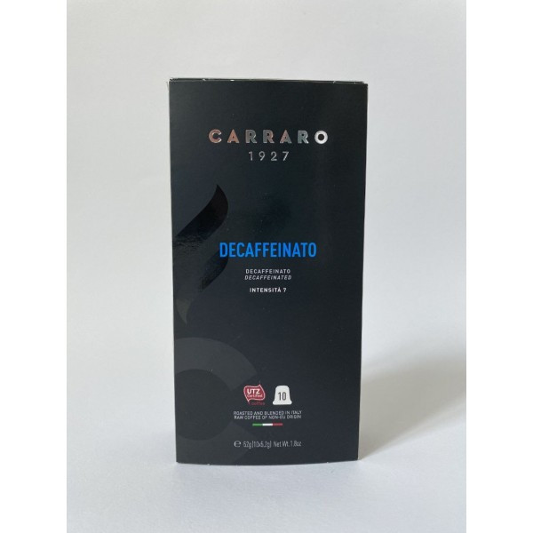 Кава в капсулах CARRARO Decaffeinato, 10 капсул Nespresso