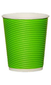 Стакан гофрований RIPPLE GREEN 350 мл. 25 шт.