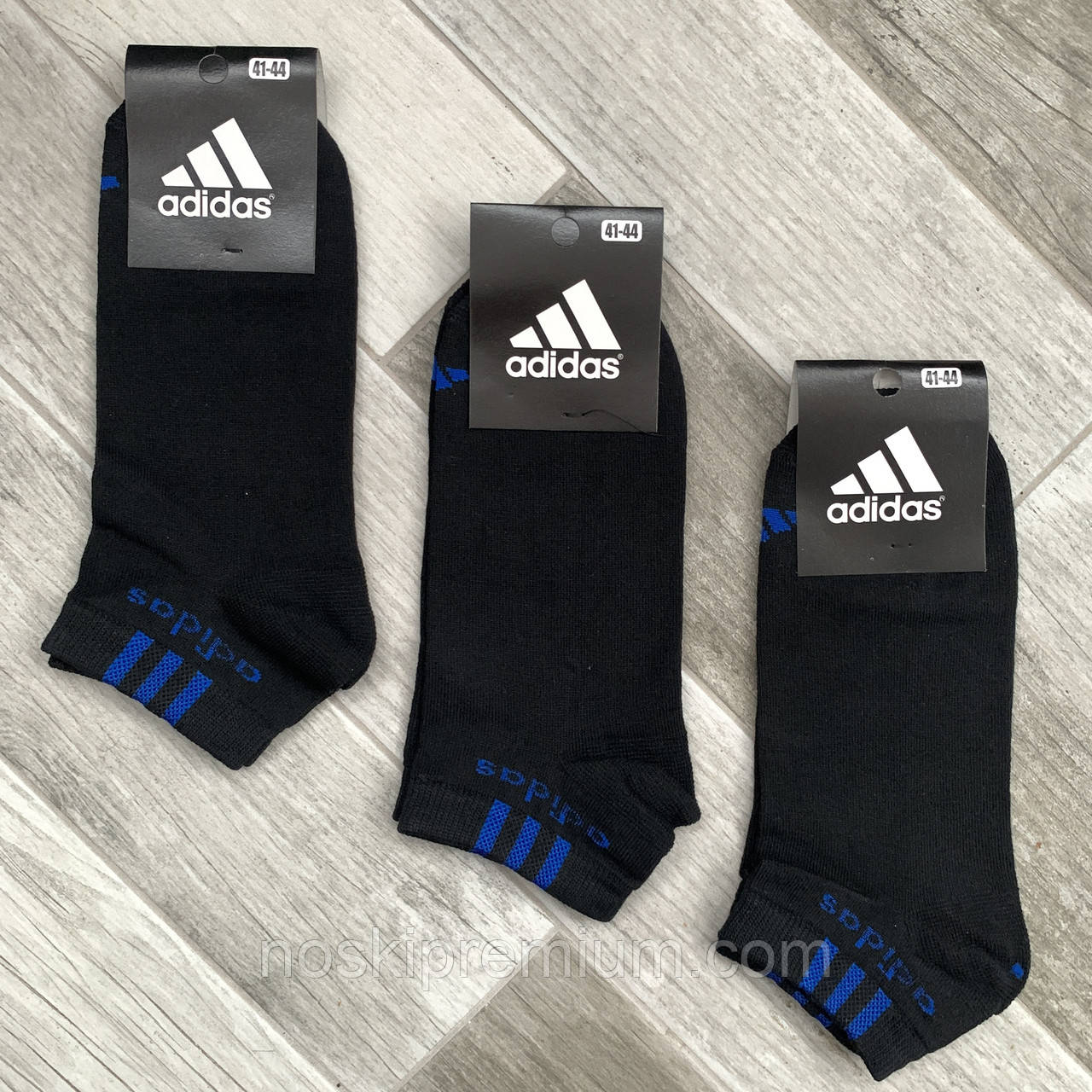 Шкарпетки чоловічі демісезонні бавовна спортивні Adidas, Athletic Sports, короткі, чорні, 06208
