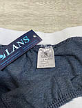 Труси міні шорти чоловічі "Lans" L07/034 (1шт в уп) колір темно-сірий з білою резинкою /ТІЛЬКИ РОЗМІР XL, фото 4