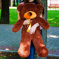 Плюшевые медведи: Плюшевый медвежонок Рафаэль 1 метр (100 см), Шоколадный