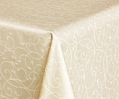 Скатертина 180*180 з тканини Річард колір шампань вензель