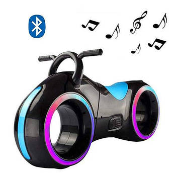 Біговел TILLY GS-0020 Black/Blue з LED-підсвічуванням, bluetooth та звуковими ефектами Чорний з синім |Tron Bike