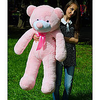 Плюшевые медведи: Плюшевый медвежонок Рафаэль 1,2 метра (120 см), Розовый
