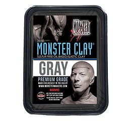 Професійна модельна глина MONSTER CLAY® Gray SOFT, 2.05 кг