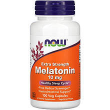 Мелатонін NOW Foods "Melatonin" екстра сила, 10 мг (100 капсул)