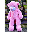 Плюшеві ведмеді Плюшевий ведмедик 1 МЕТР, Рожевий, фото 3