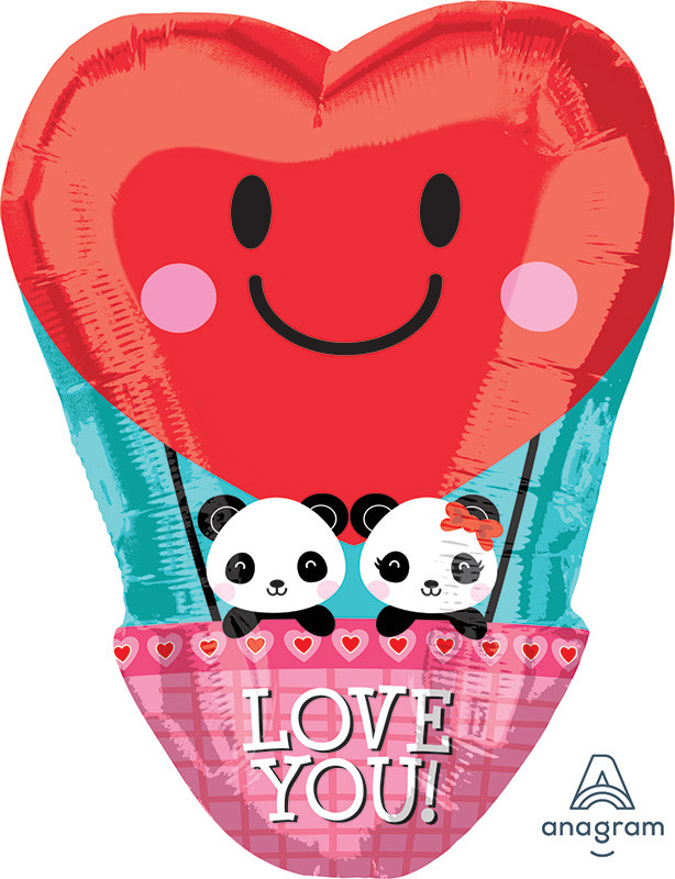 А 17" Panda Love Balloon.  Фольгована куля Закохані панди — В УП MrShar, фото 1