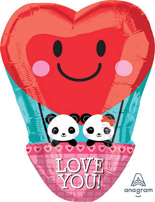 А 17" Panda Love Balloon.  Фольгована куля Закохані панди — В УП MrShar