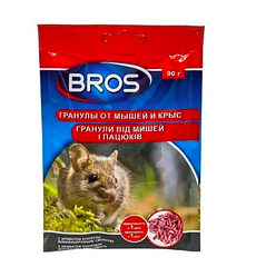 Родентицидний засіб гранула від мишей і щурів Bros 90 г