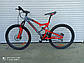 Гірський двопідвісний велосипед Azimut Scorpion 26" D червоно-сірий + КРИЛА в ПОДАРУНОК!!!, фото 2